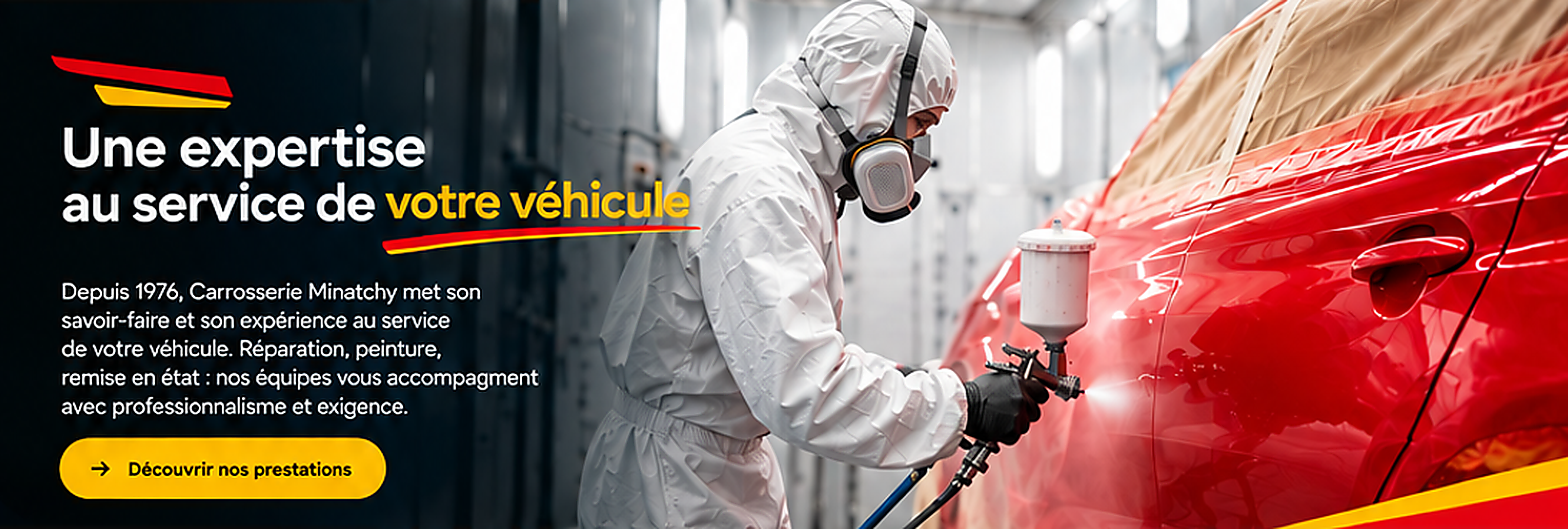 Une expertise au service de votre véhicule. Depuis 1976, Carrosserie Minatchy met son savoir-faire et son expérience au service de votre véhicule. Réparation, peinture, remise en état : nos équipes vous accompagnent avec professionnalisme et exigence.